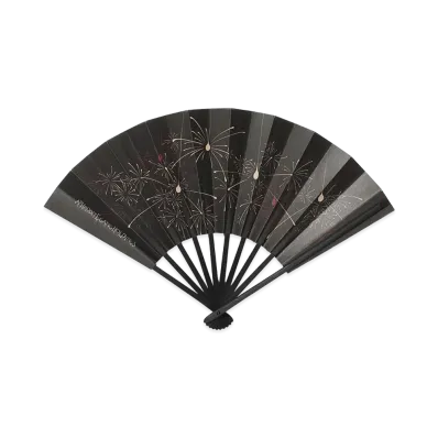 APHRODITEGANG GAKKIN x BUDSPOOL Tsubomibi Folding Fan "Black"