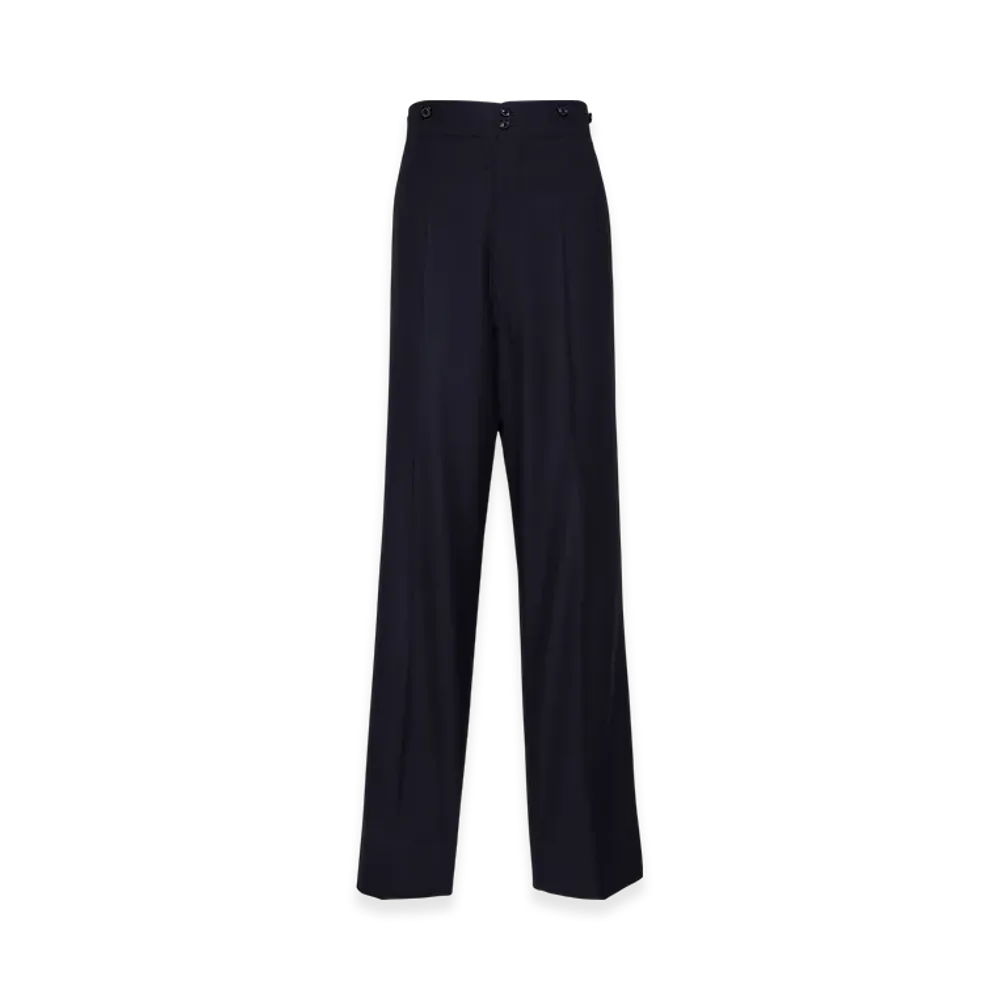 Maison Margiela Men's Barathea Wool Trousers "Navy"