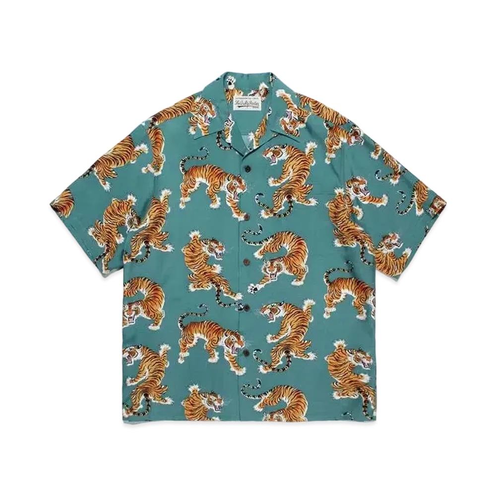 WACKO MARIA Tim Lehi / Hawaiian Shirt "Green"
