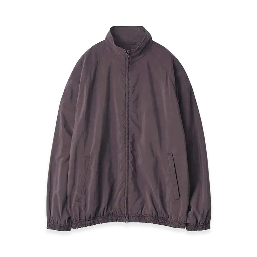 ssstein Silk Nylon Track Jacket "Charcoal Brown"