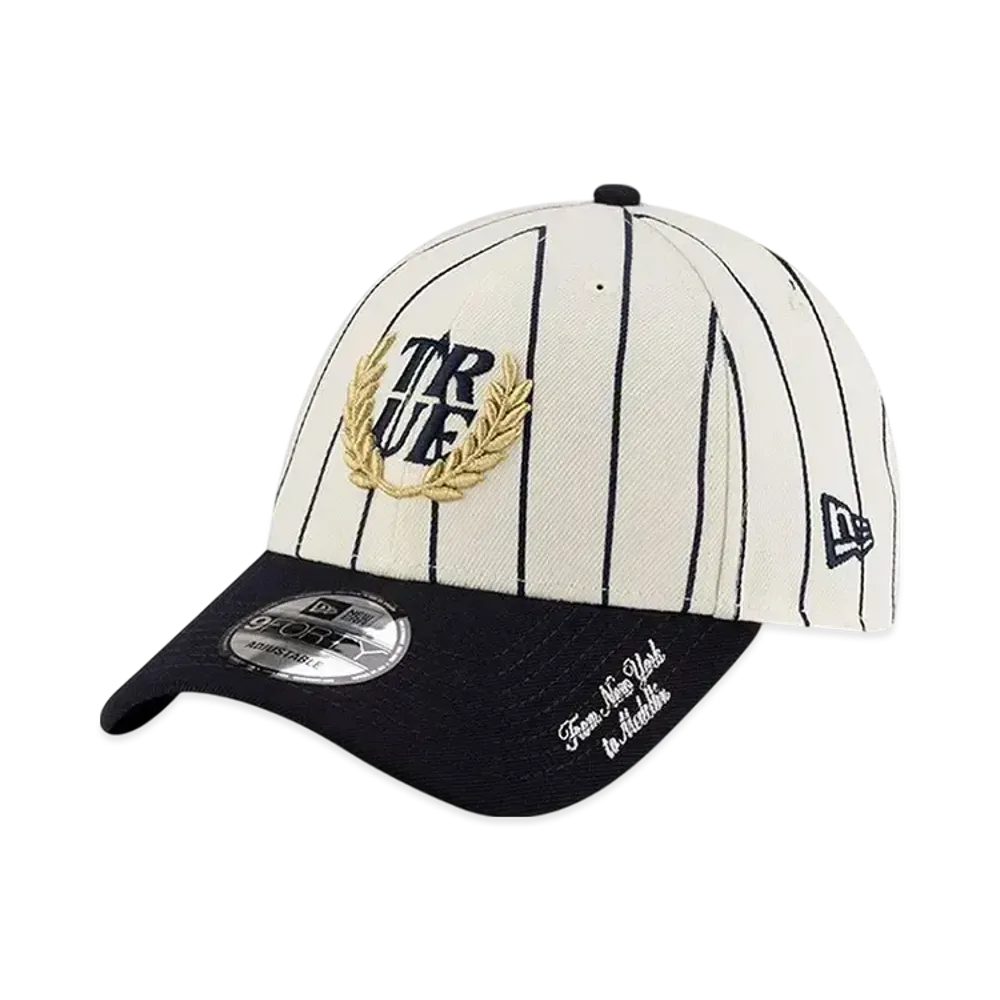 NEW ERA 9Forty True Pinstripe "Chrome White/Navy"