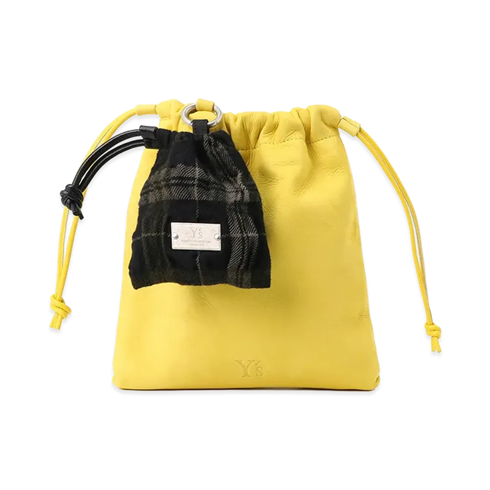Y's Leather String Leather Pouch "Yellow"