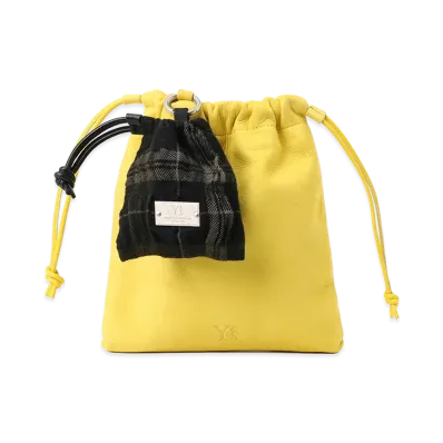 Y's Leather String Leather Pouch "Yellow"