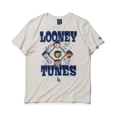 NEW ERA x Looney Tunes x MLB Short Sleeve Cotton T-Shirt Los Angeles Dodgers "Chrome White"