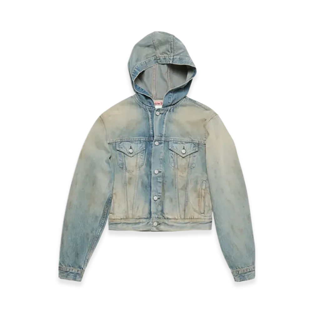 Acne Studios Denim Jacket With Hood "Mid Blue"