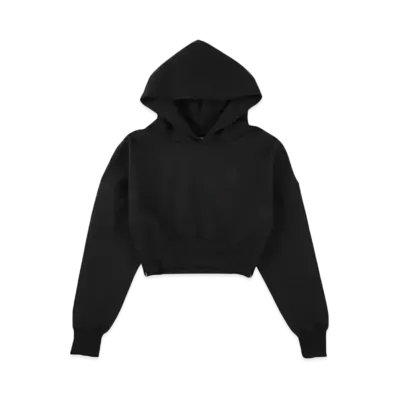 WIND AND SEA Cozy Cropped Hooded Sweatshirt "Black"