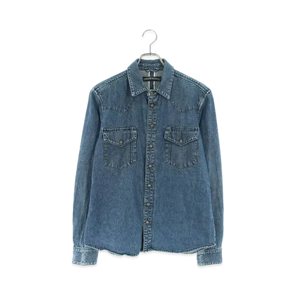 Chrome Hearts Denim Western Cross Patch Cross Button L/S Shirt "Indigo/Silver"