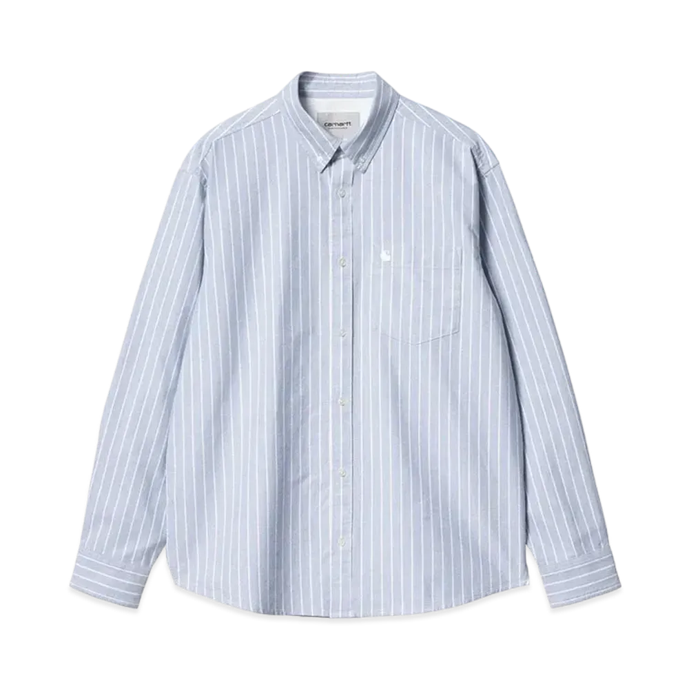 Carhartt WIP L/S Dowlen Shirt "Dowlen Stripe Bleach/White"