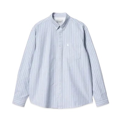 Carhartt WIP L/S Dowlen Shirt "Dowlen Stripe Bleach/White"