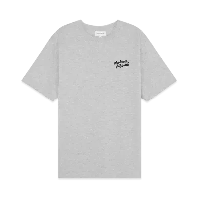 Maison Kitsune Handwriting Comfort T-shirt "Light Grey Melange/Black"