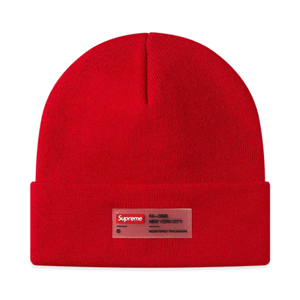 Supreme Clear Label Beanie "Red"
