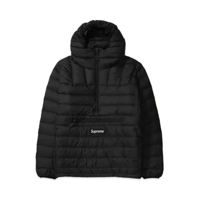 Supreme Micro Down Half Zip Hooded Pullover "Black"