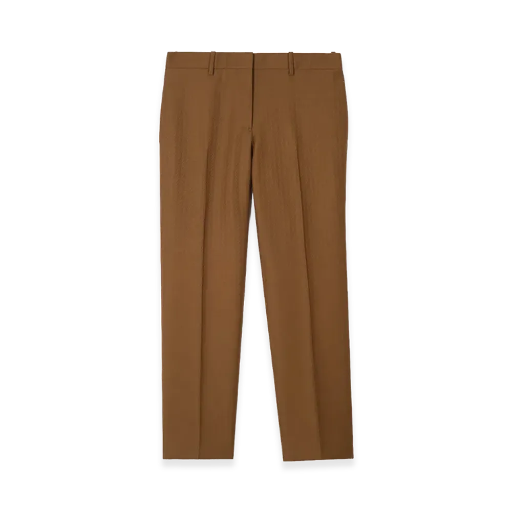 Burberry Women's Wool Mohair Tailored Trousers "Hazelnut Brown"