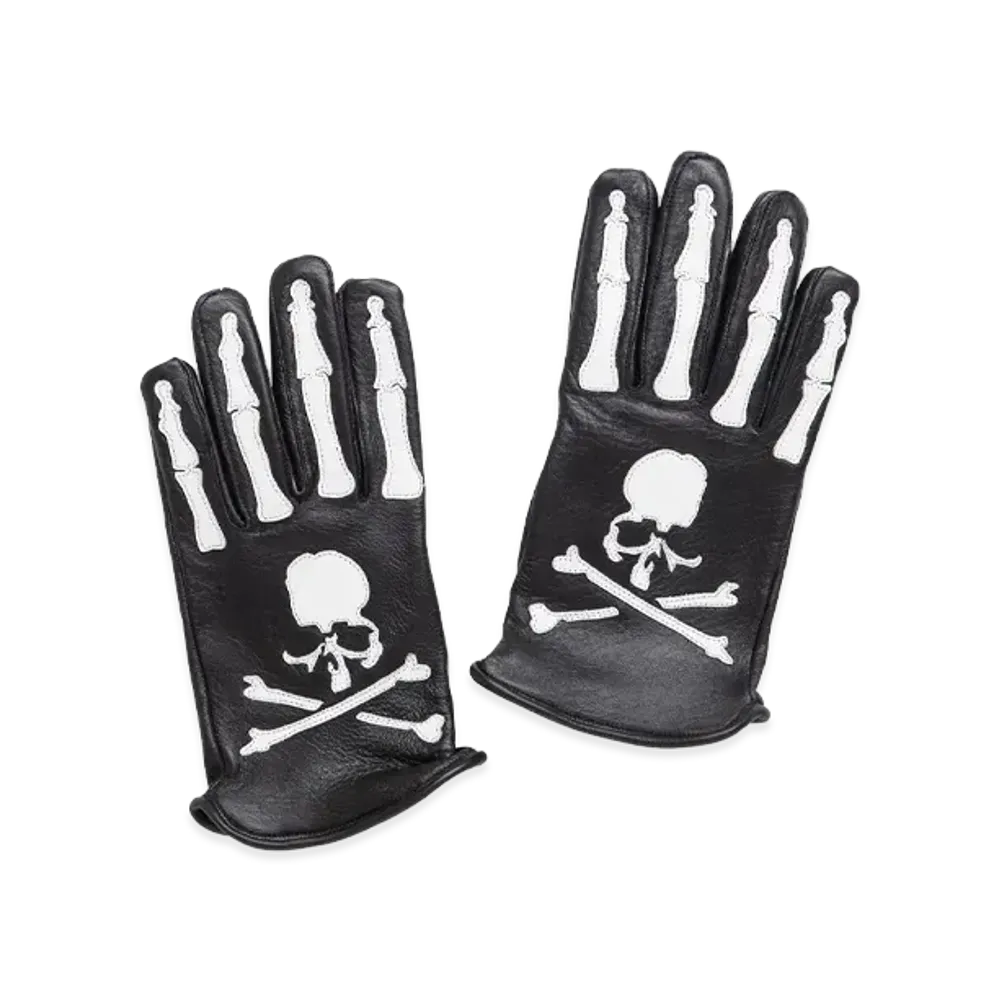 VANSON x MASTERMIND BONE GLOVES CUSTOM "BLACK"