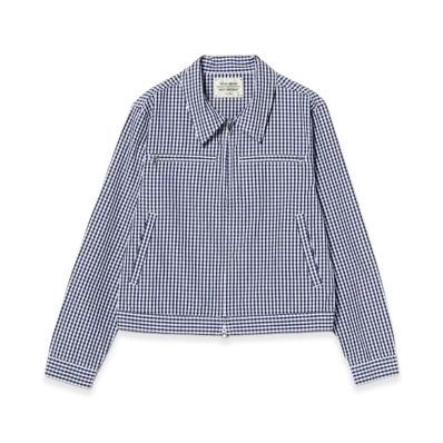 BEAMS FUTURE ARCHIVE Gingham Shirt Blouson "Navy"