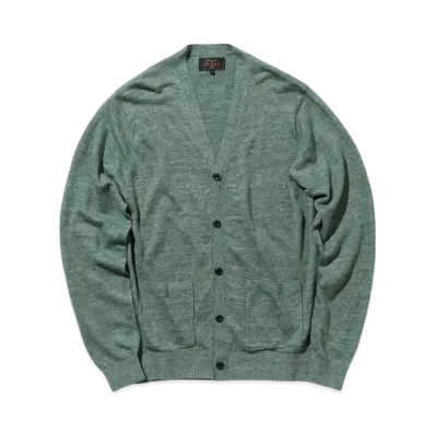 BEAMS Cardigan Linen "Green"