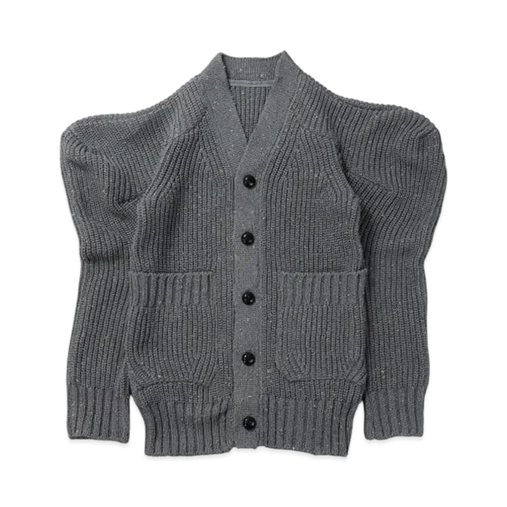 sacai Nep Yarn Knit Cardigan "Gray"