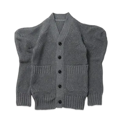 sacai Nep Yarn Knit Cardigan "Gray"