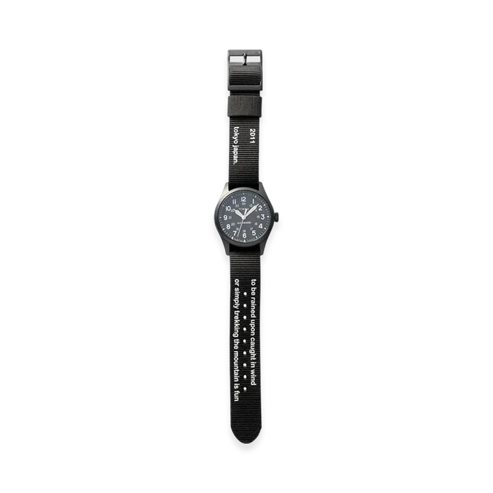 and wander x Timex Expedition North Field Post Solar "Black"