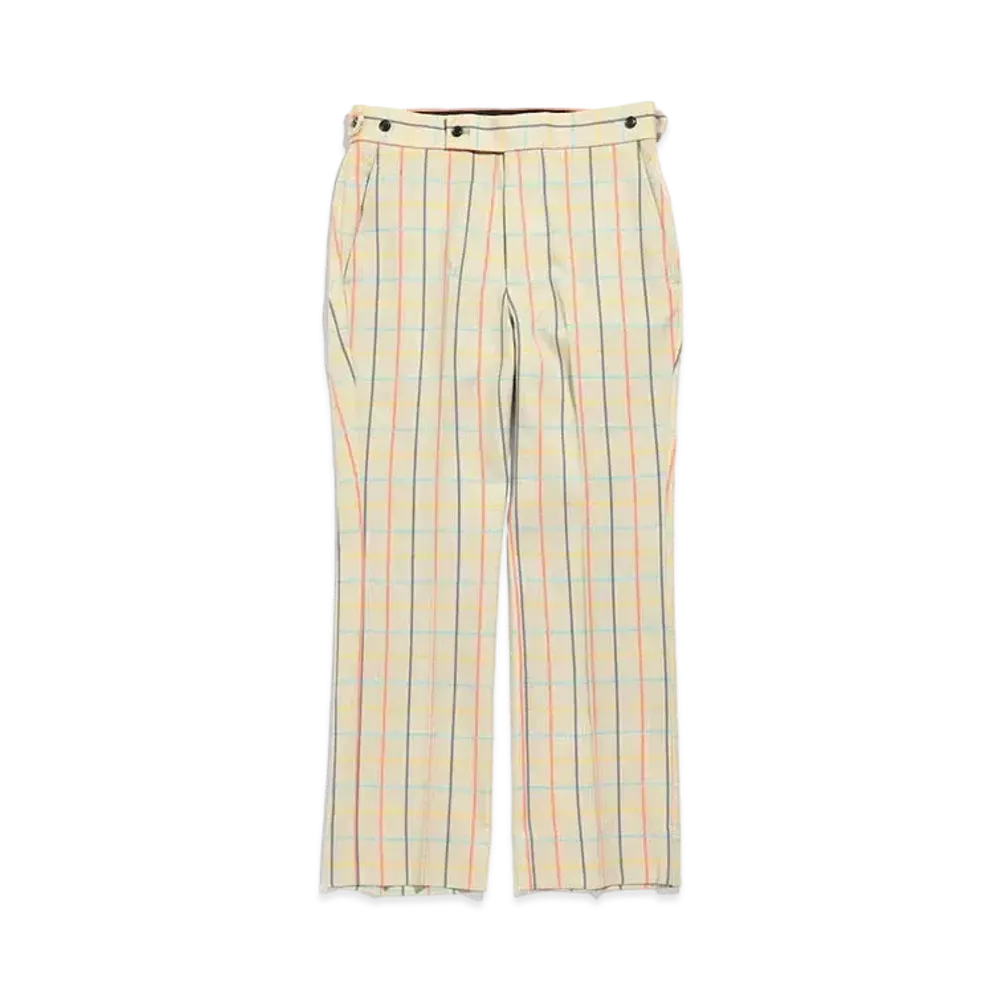 Needles SIDE TAB TROUSER - WOOL GABARDINE / PT. "Plaid"