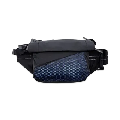 Bottega Veneta Paper Feel Nylon Waist Bag "Black/Blue"