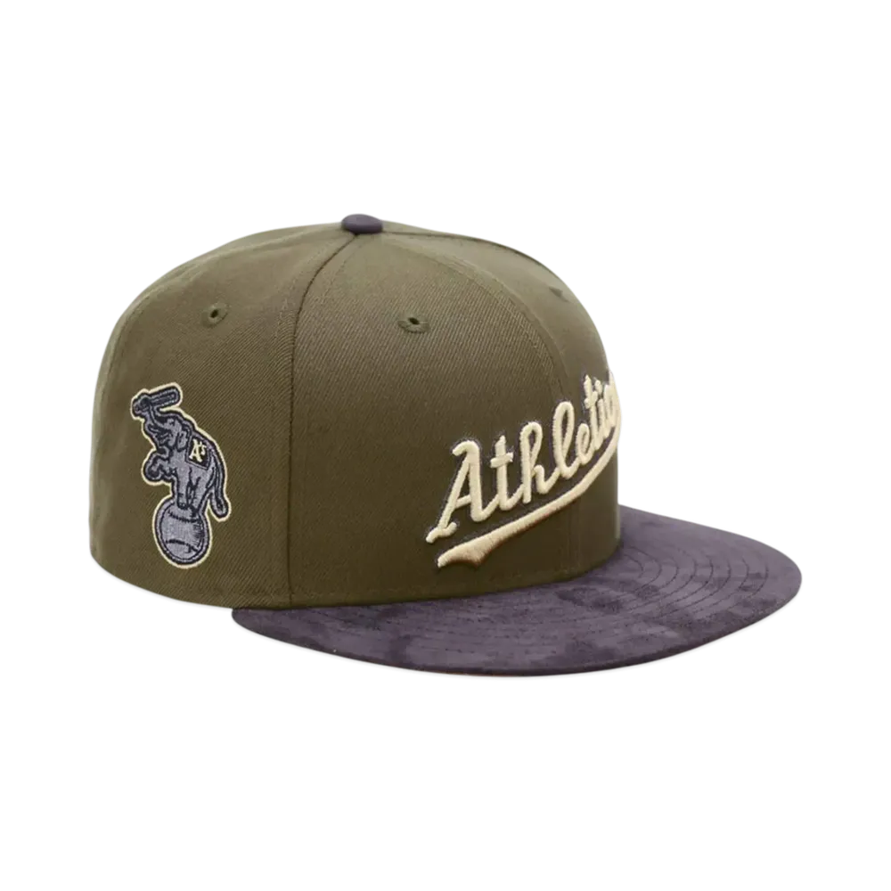 NEW ERA x THE CAP 59Fifty 'HASH CASH' Oakland Athletics "Charcoal/Moss Green"