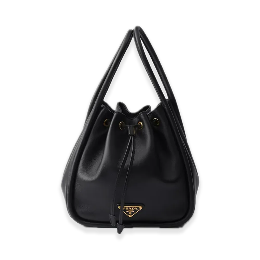 PRADA Darling Leather Mini Bucket Bag "Black"