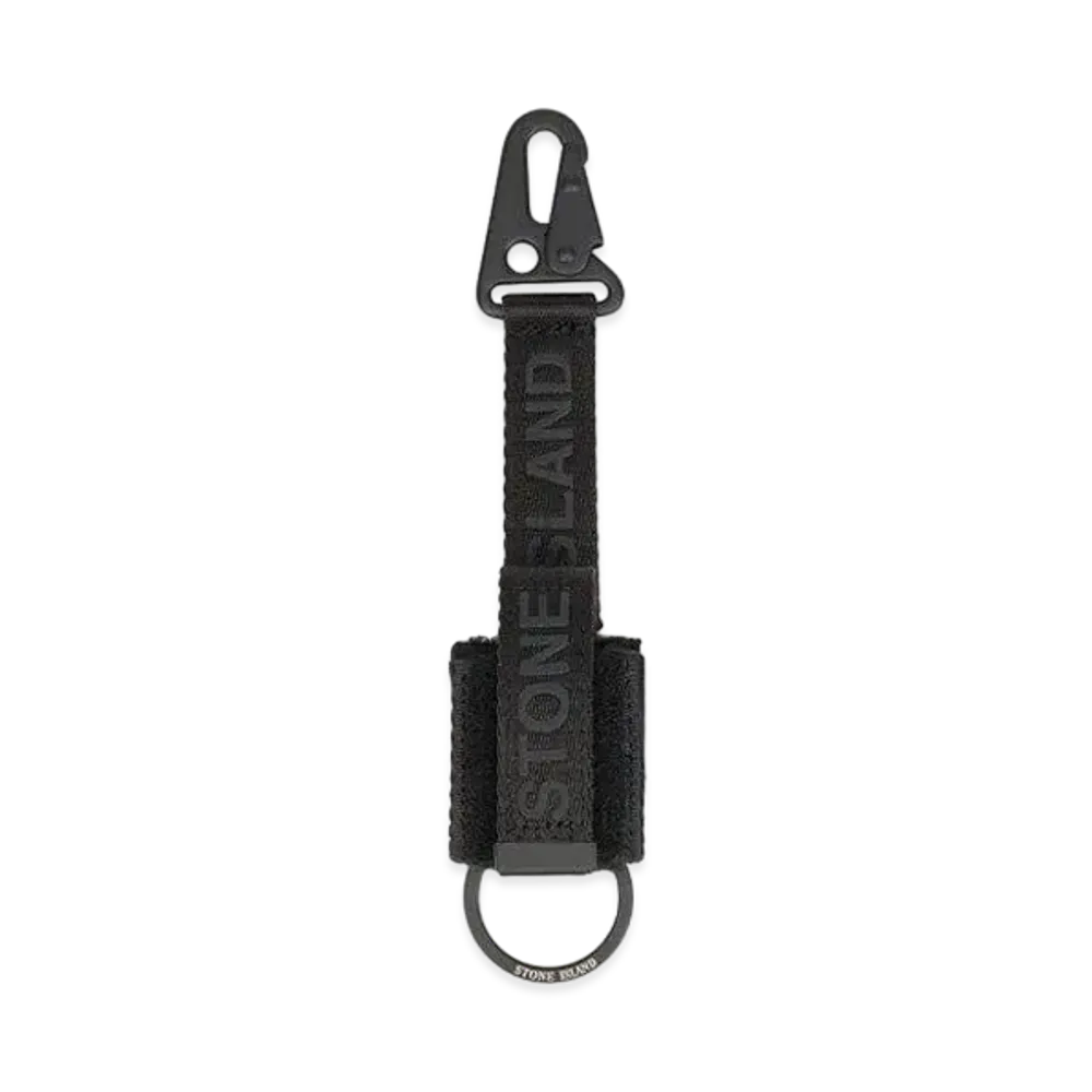 Stone Island 95565 NYLON POLYESTERE TAPE AND ELASTIC LOOP "Black"