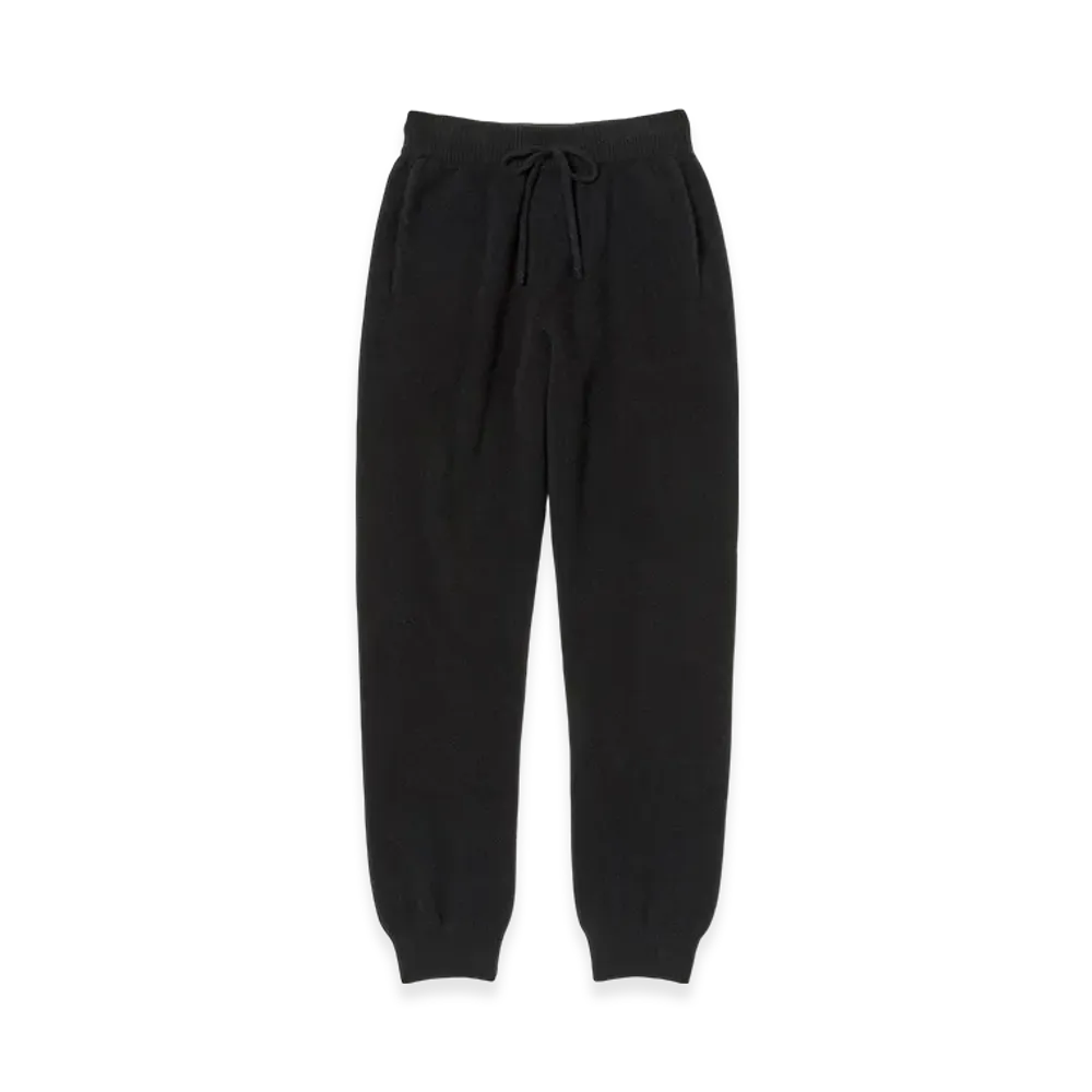 AURALEE Baby Cashmere Knit Pants "Top Black"