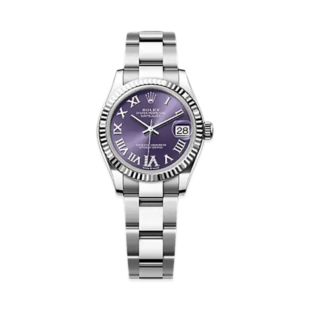 ROLEX Datejust 31mm Oystersteel & White Gold 278274 "Aubergine"