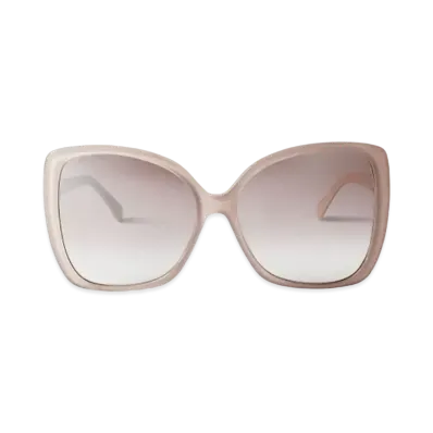 Jimmy Choo Becky Frame Over Size Sunglasses With Swarovski Crystals "Nude"