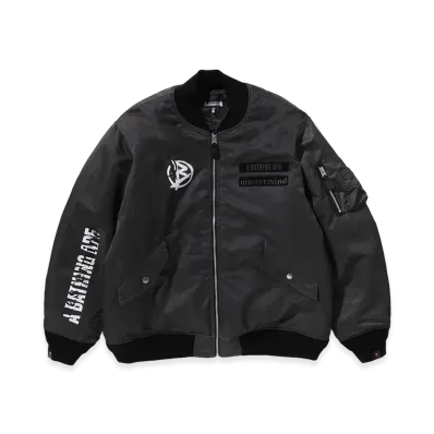 A BATHING APE x mastermind JAPAN Bomber Jacket M 18th "Black"