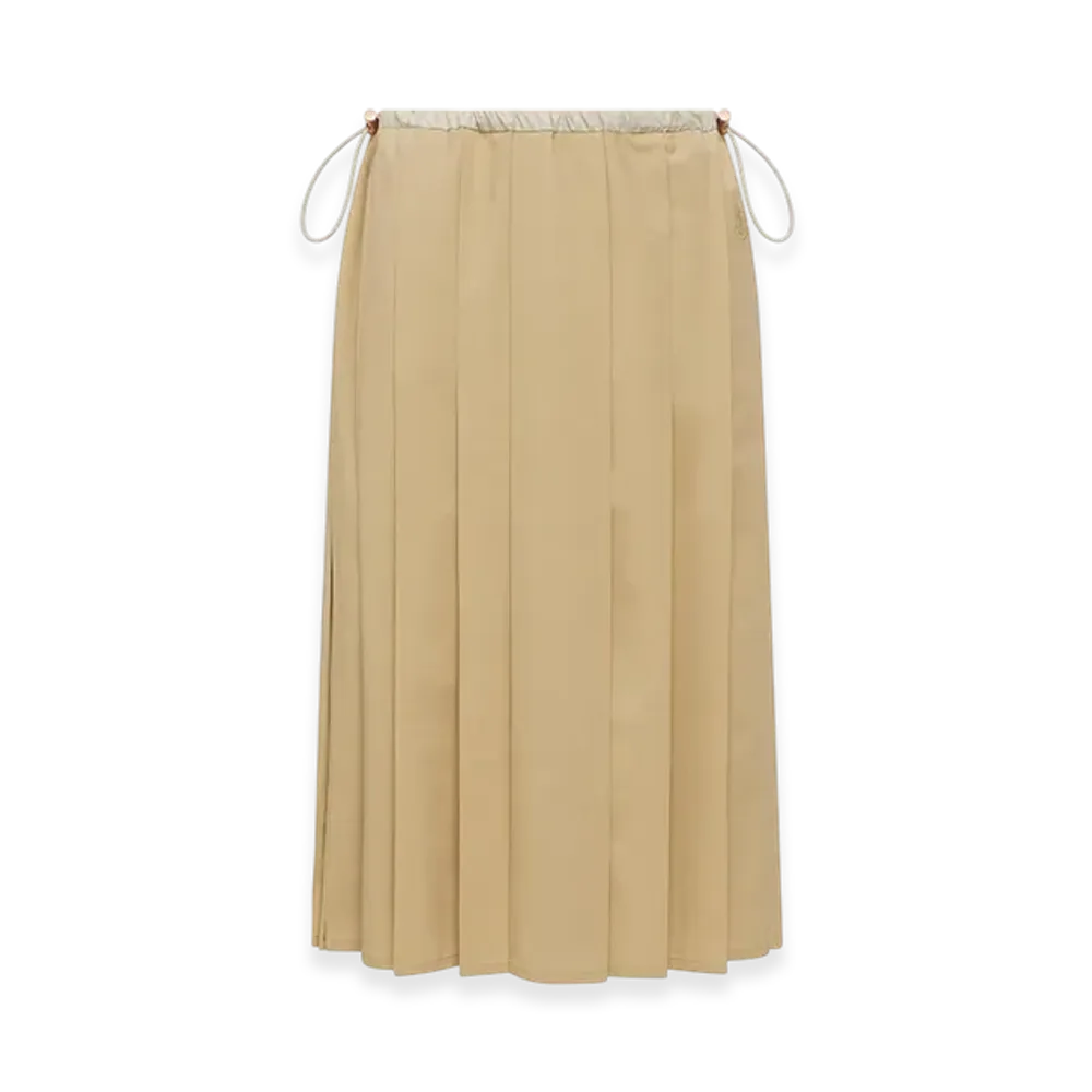MONCLER Pleated Midi Skirt "Beige"