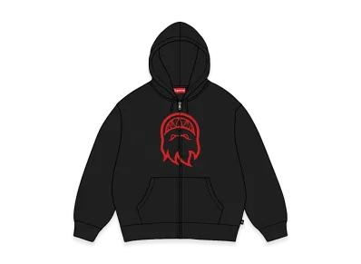 Supreme x Spitfire Zip Up Hooded Sweatshirt "Black"