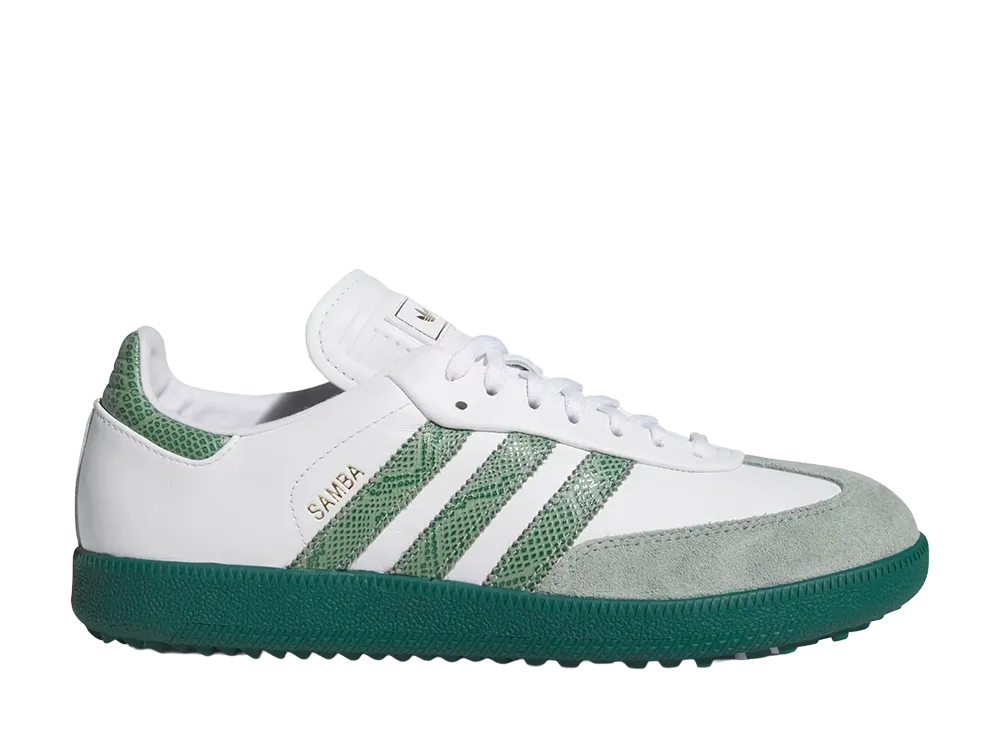 adidas Samba Barstool Spikeless Golf "Cloud White/Collegiate Green"