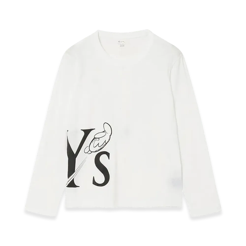 Y's x CPD HOOME Long Sleeve Logo Tee "White"