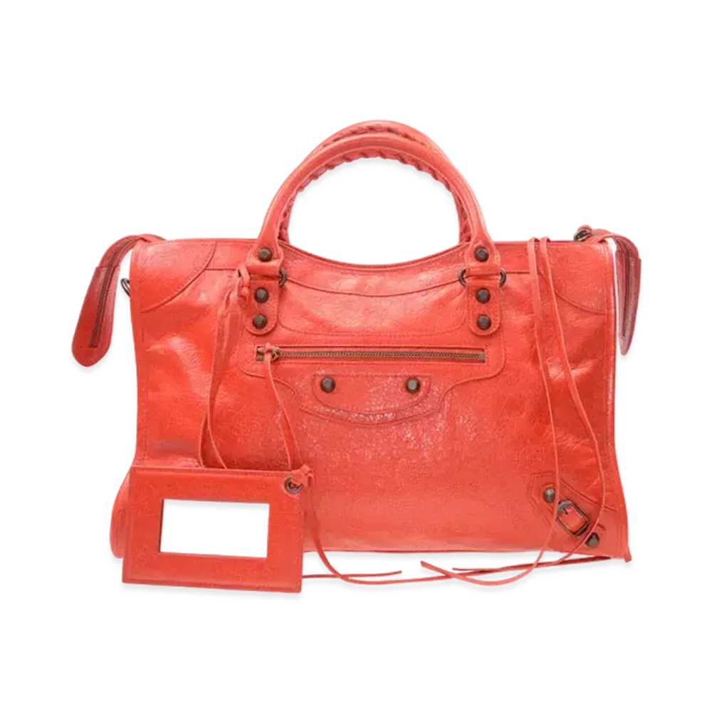 BALENCIAGA Handbag Lambskin "Orange"