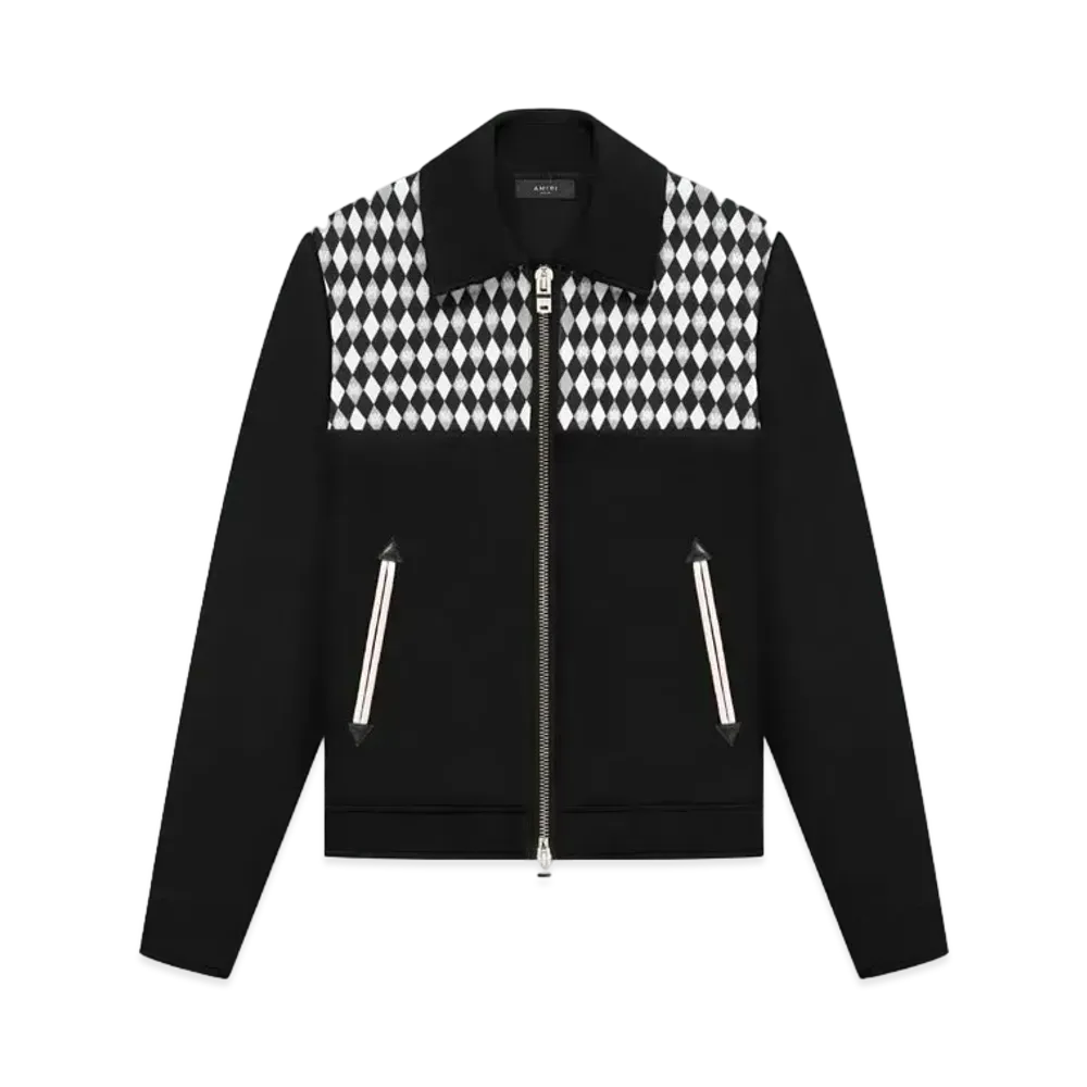 Amiri Diamond Embroidered Work Jacket "Black"