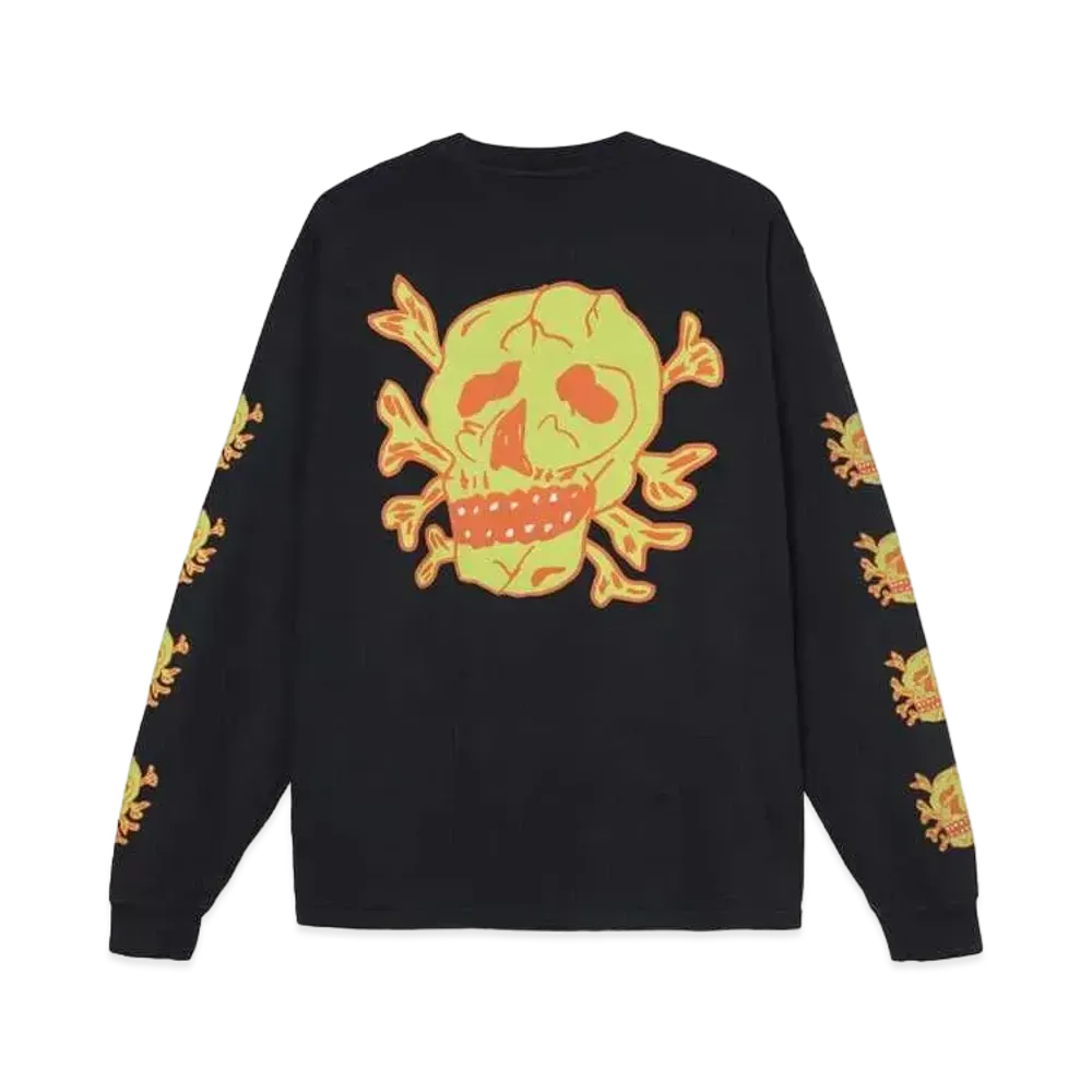 Stussy x OUR LEGACY SKULL PIG. DYED LS TEE "Black"