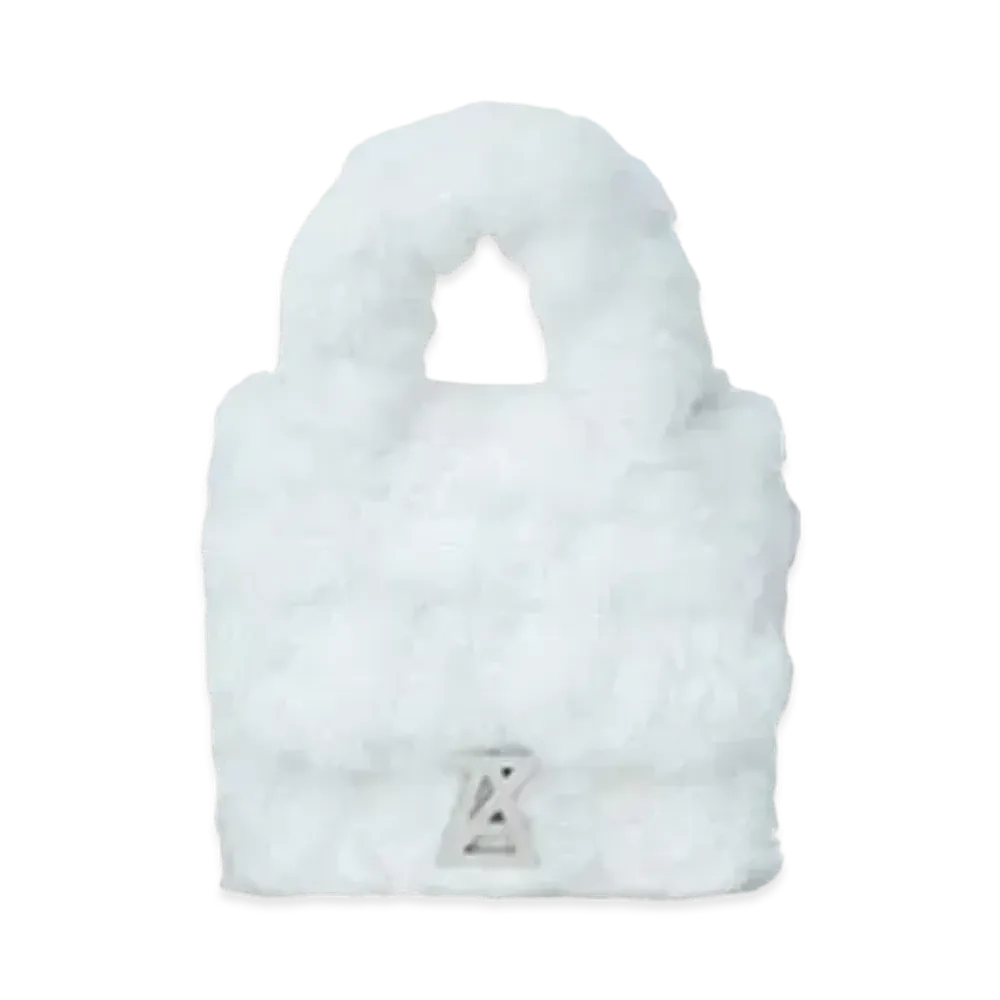 ANREALAGE Photochromic Logo Fur Bag "White/Purple Monogram"