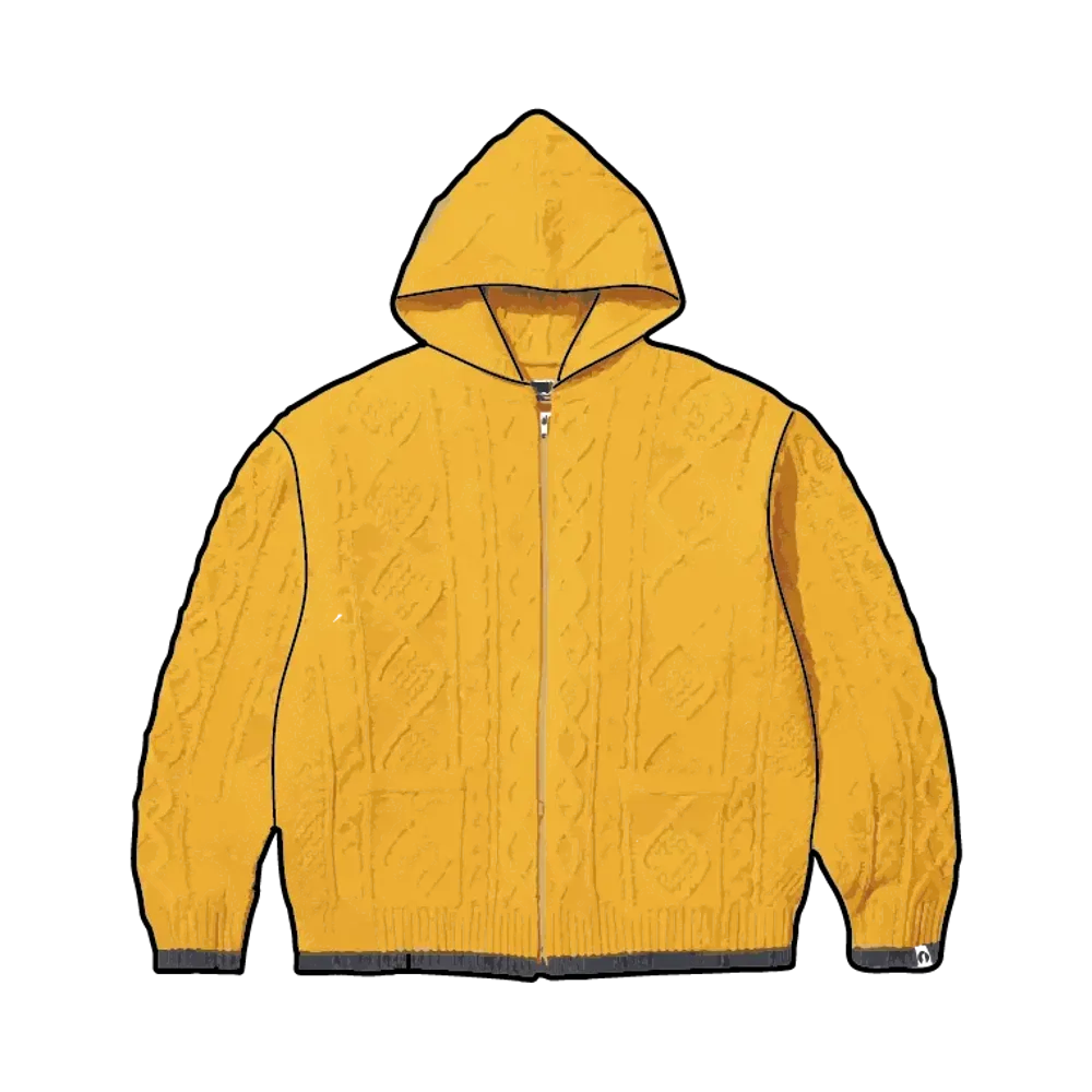 Supreme x GOODENOUGH Zip Up Hooded Sweater "Yellow"