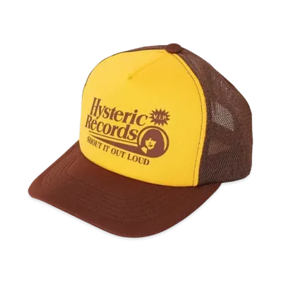 HYSTERIC GLAMOUR Hysteric Records Mesh Cap "Brown"