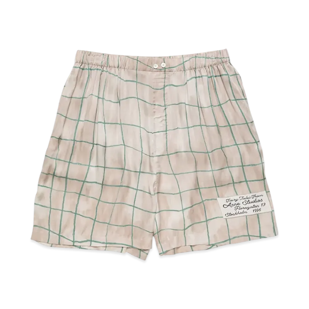 Acne Studios Check Shorts "Pink/Gray"