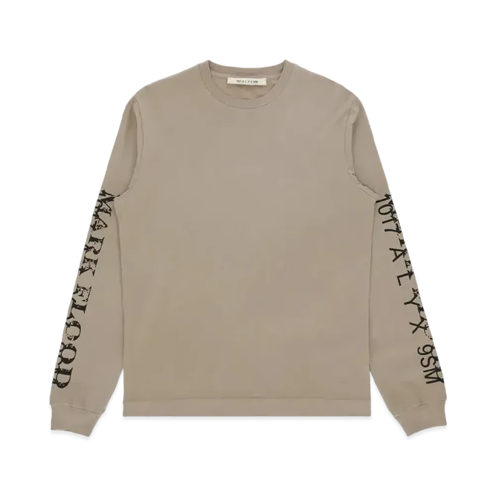 1017 ALYX 9SM Long Sleeve Graphic T-shirt #1 "Tan"
