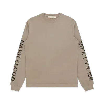 1017 ALYX 9SM Long Sleeve Graphic T-shirt #1 "Tan"