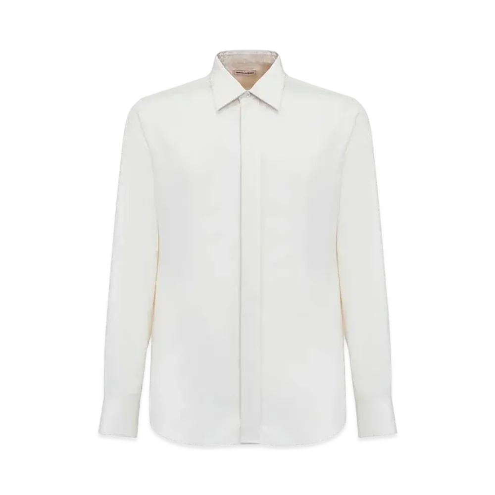 Alexander McQUEEN Concealed Placket Shirt "Ivory"
