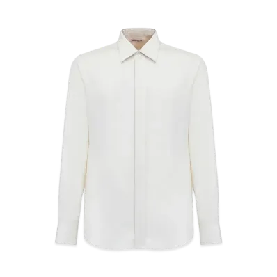 Alexander McQUEEN Concealed Placket Shirt "Ivory"