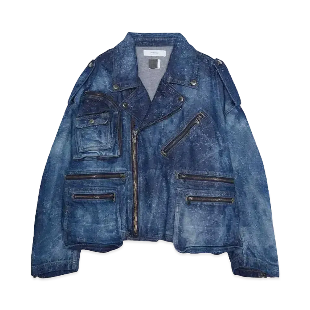 FACETASM GALAXY DENIM RIDERS JACKET "INDIGO"