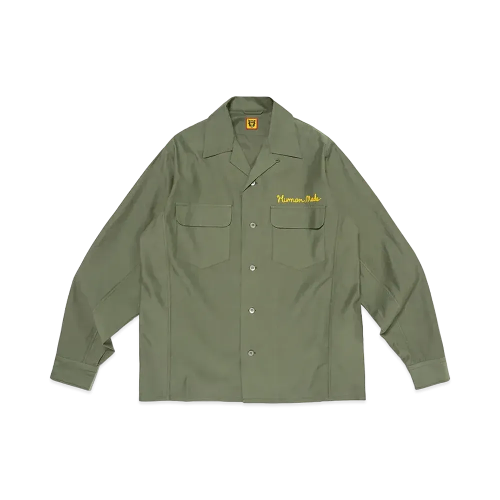 HUMAN MADE Open Collar Shirt "Green"