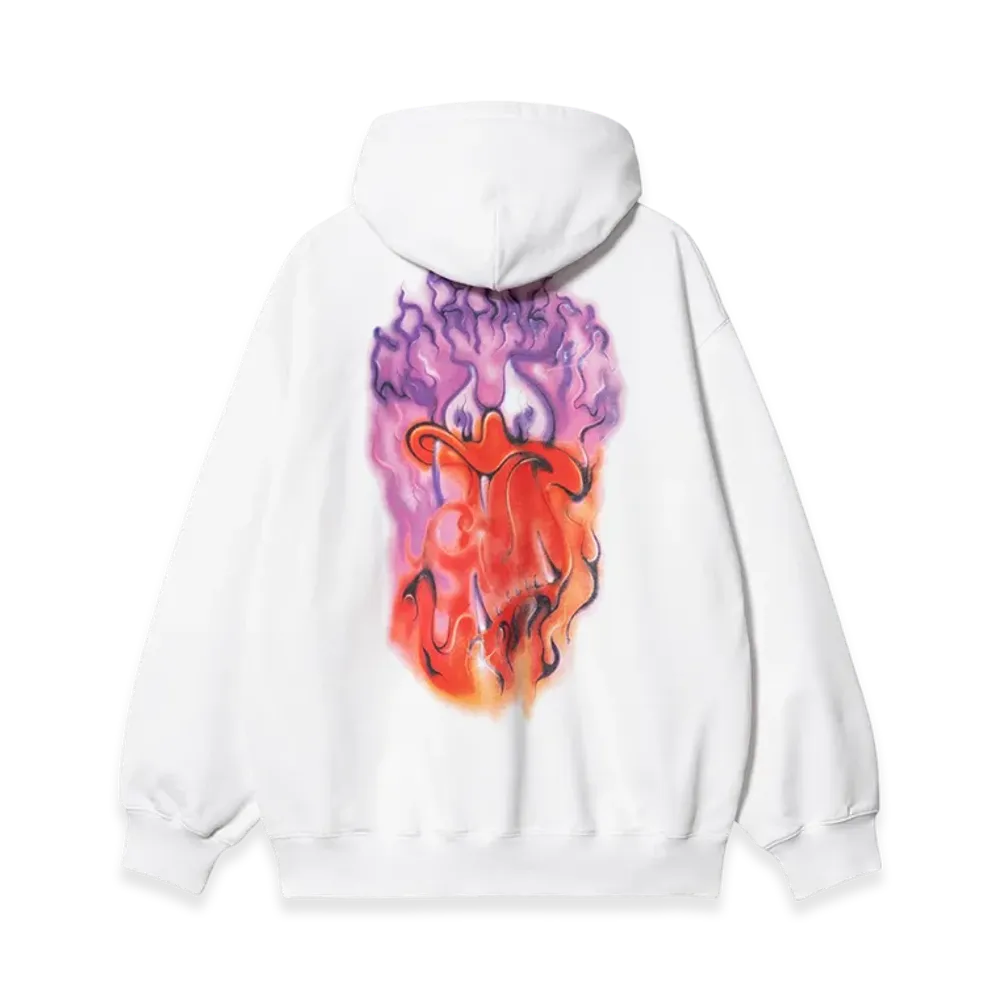 Carhartt WIP Hooded Babybrush Duck Sweatshirt "White"
